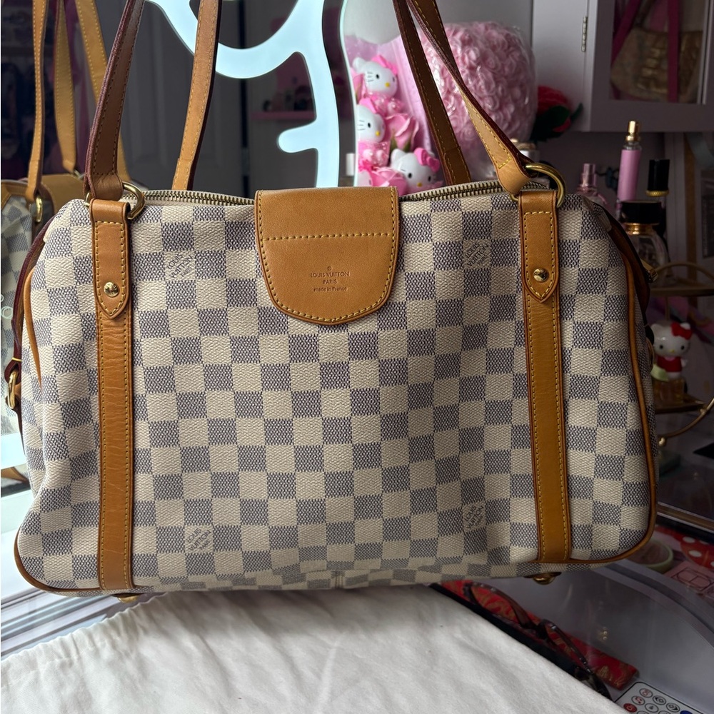 Louis Vuitton Damier Azur Stresa PM
Checkered Tan and Brown Handbag